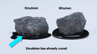 Watch the performance of bitumen emulsion vs standard bitumen - time-lapse