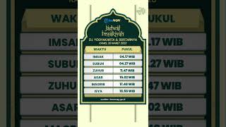 Jadwal Imsakiyah Daerah Istimewa Yogyakarta dan Sekitarnya, Kamis 30 Maret 2023
