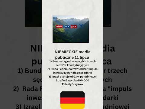 NIEMIECKIE media publiczne 11 lipca