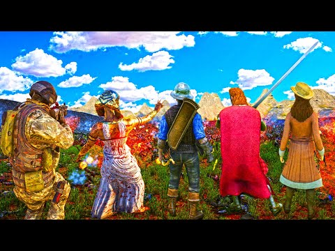 can 5 heroes Army defeat 3 million Heavy knight & Spartan !! UEBS 2