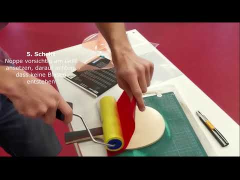 Instruction for assembly of long pimples (ox-version) with adhesive film