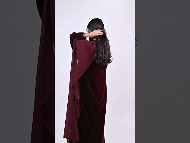 عباية مخمل شتوي سادة عودي