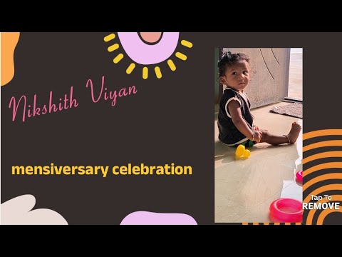 baby boy month mensiversary celebration with fruits || Nikshith Viyan ||