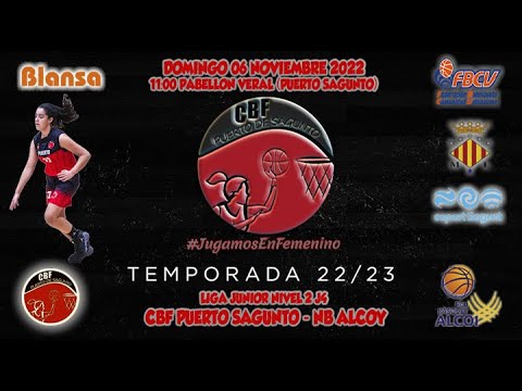 Videohighlights Junior Blansa CBF Puerto Sagunto - Nb Alcoy (LIGA NIVEL 2 J4 22-23)