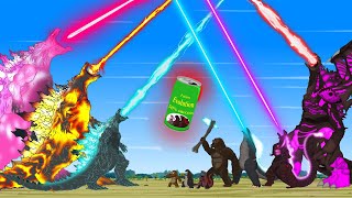 Download lagu EVOLUTION of TEAM GODZILLA vs SHIN GODZILLA'S ATOMIC BREATH: Size Comparison - FUNNY CARTOON mp3