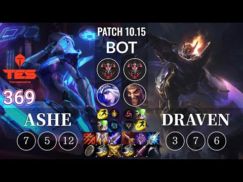 TES 369 Ashe vs Draven Bot - KR Patch 10.15