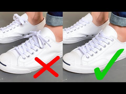 Part of a video titled HIDE Your Laces Like A Pro | Super Clean Look - YouTube