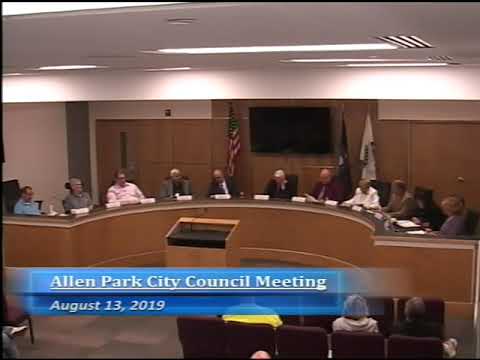 AllenParkCityCouncilMeeting081319