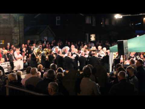 Whit Friday march 2014. Salvo Brass at Delph playing Crown of Conquest