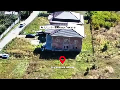 4 loturi de teren intravilan în Bujoreni pe strada Piscinei — Video