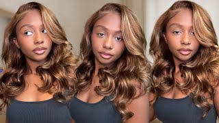 HONEY BLONDE HIGHLIGHTS FOR THE SUMMER 🍯😍 | 8x5 Glueless C-Part Body Wave Wig | Ft. Cynosure Hair