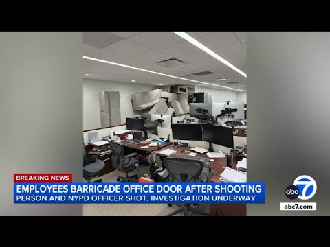 NYC office workers barricade door with furniture as gunman enters building