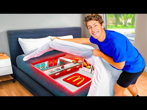 I Built a SECRET McDonald's in My Room!