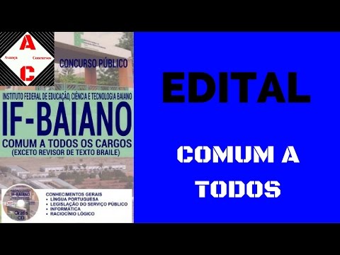 Edital Concurso IF-Baiano 2016 - Comum a Todos
