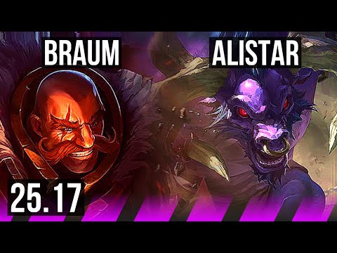 BRAUM & Yunara vs ALISTAR & Zeri (SUP) | KR Grandmaster | 25.17