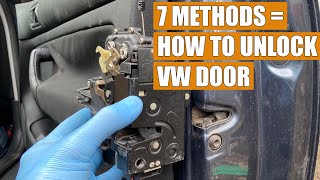 7 ways to open / unlock front & rear door lock stuck in lock position (doesn