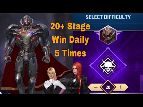 WBL Infinity Ultron Stage 20 Plus Win Daily 5 Times in My ID 2023 - Marvel Future Fight