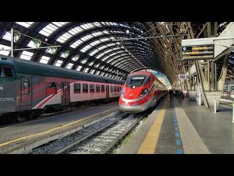 UltraHD 4K Frecciarossa 1000 ETR1000-14 with train AV 9709 Torino-Venezia
