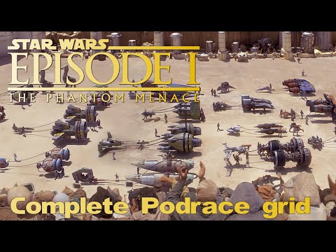 Star Wars Episode 1 The Phantom Menace Complete Podrace grid start of the race Deleted lost cutscene