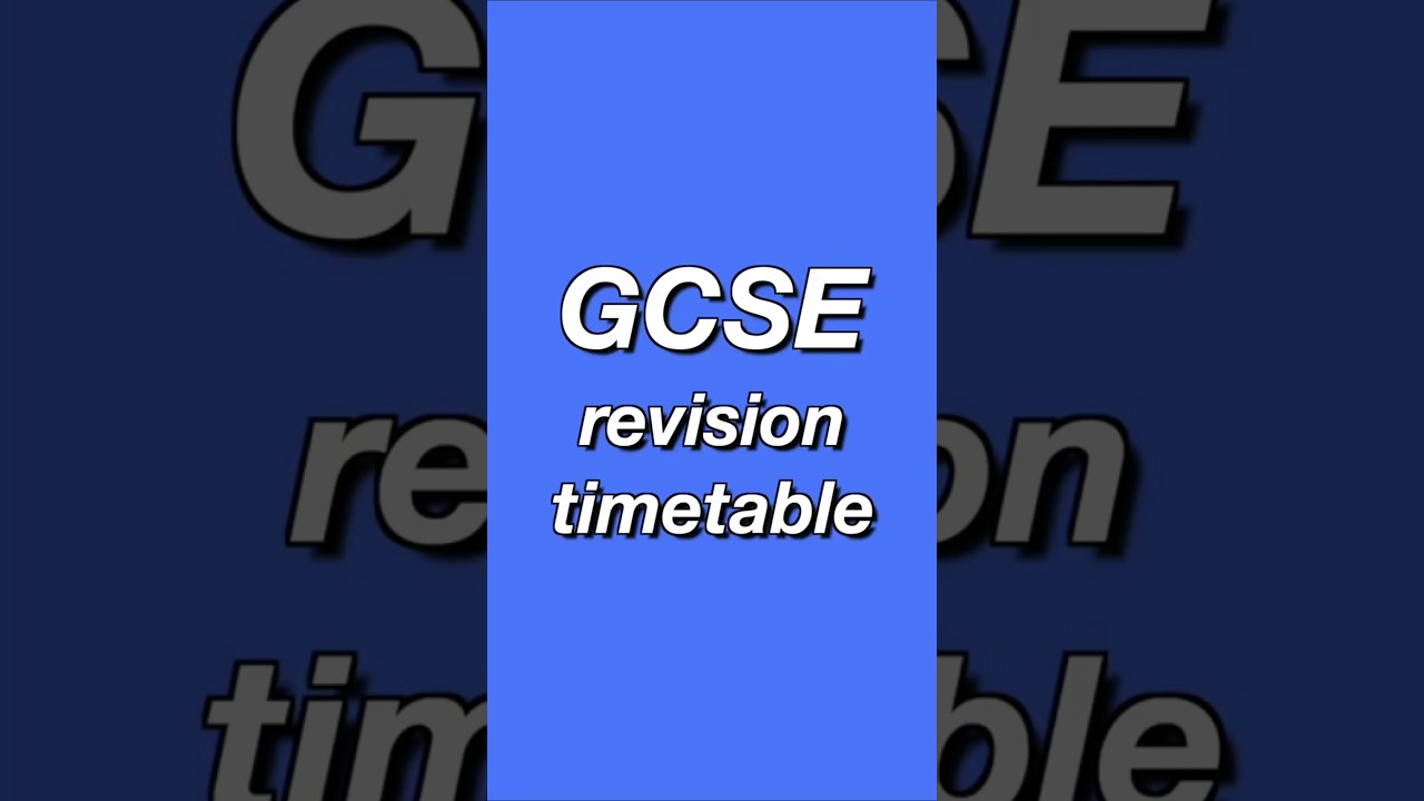 GCSE Tips - BEST GCSE REVISION timetable for 8s and 9s in your 2024 mock exams!