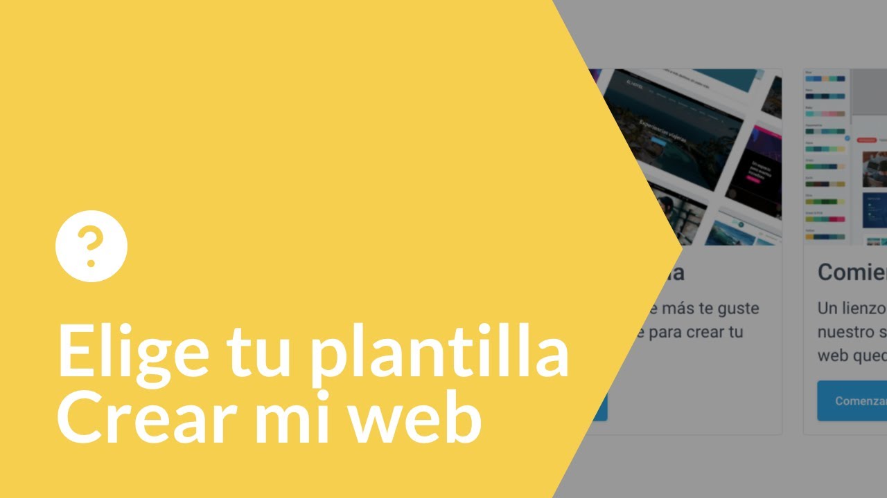 Cómo crear mi web | Elige tu plantilla