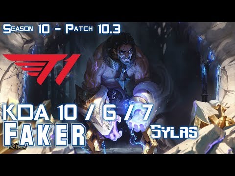 T1 Faker SYLAS vs NOCTURNE Mid - Patch 10.3 KR Ranked