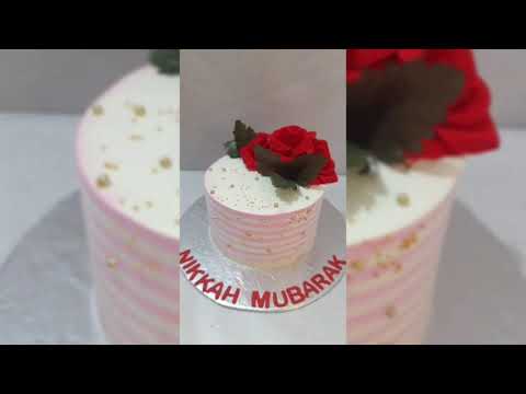 How to make Strip Cake with Whipped Cream | Nikkah Cake | Baking With Cakesh