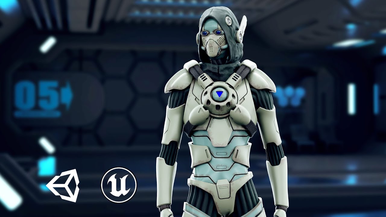 CYBORGTOPIA B-13 Auto-Rig Pro Rigged For Mixamo Unreal Engine Unity 3D Model