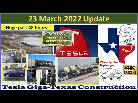 Tesla Gigafactory Texas 23 March 2022 Cyber Truck & Model Y Factory Construction Update (08:15AM)