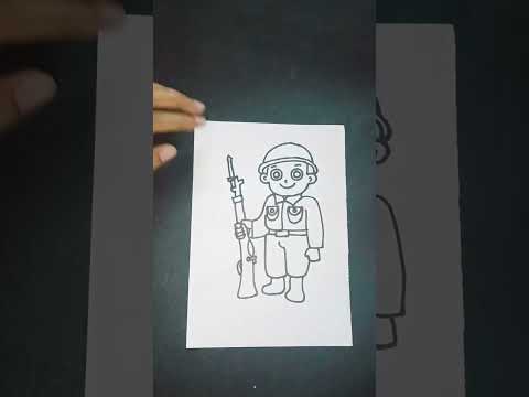 #Kargil Vijay Divas day special soldier drawing #Youtube shorts