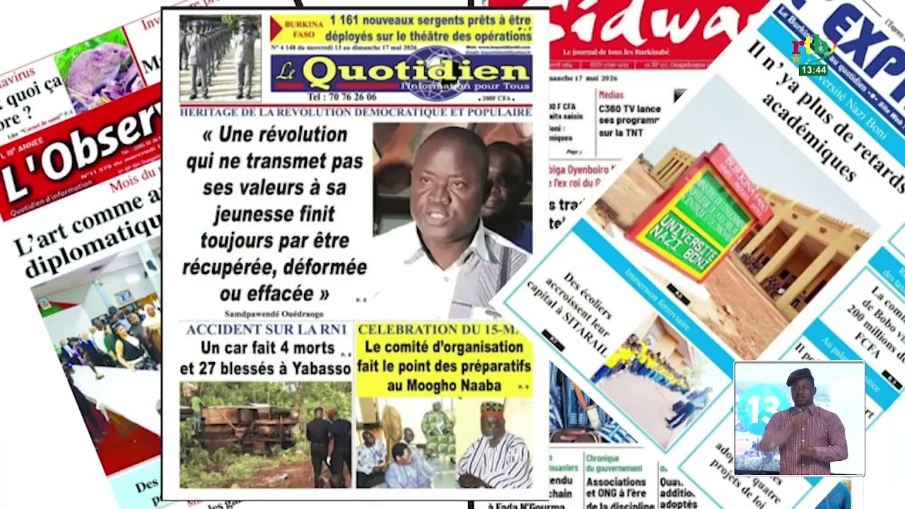 La Revue de Presse du 13 mai 2026