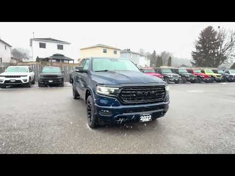 2022 Ram 1500 Limited 4x4 Crew Cab 5'7" Box in Blue for sale at Boyer Chrysler Dodge Jeep Ram Fiat Cobourg in Cobourg, ON