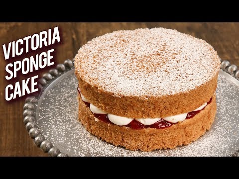 Classic Victoria Sponge Cake Recipe - Homemade Sponge Cake - Tea Time Cake Recipe - Bhumika