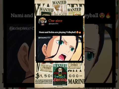 Nami and Robin playing volleyball 🔥 #onepiece #animeedit #nami #robin #luffy #shorts