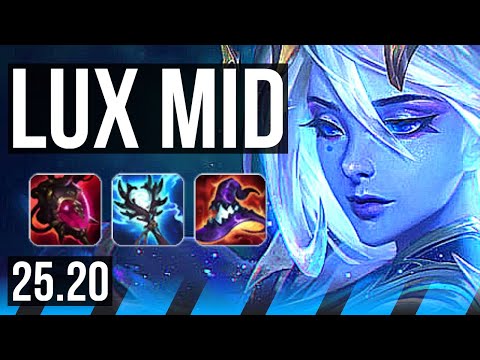 LUX vs MALZAHAR (MID) | 8 solo kills, Godlike | EUNE Master | 25.20