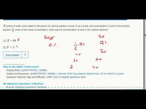 Mixtures DS 9- X grams of water were added to 80 grams of a strong solution of acid. If as a...