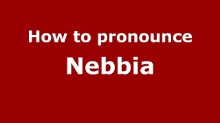 How to pronounce Nebbia