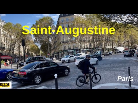 Autumn: Walking around the 8th arrondissement of Paris, Saint-Augustin [4K/HDR]