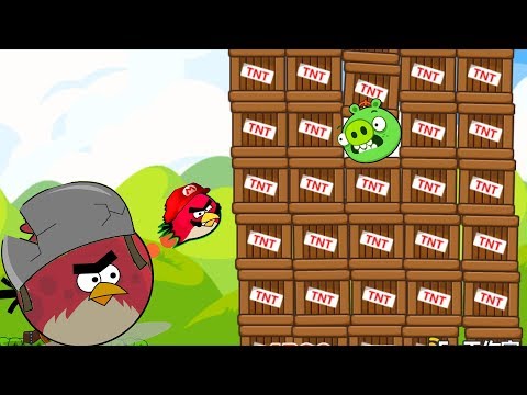 Angry Birds Collection Cannon 1 - BLAST PIGGIES BY THROW BIRD TO 1000 TNT!