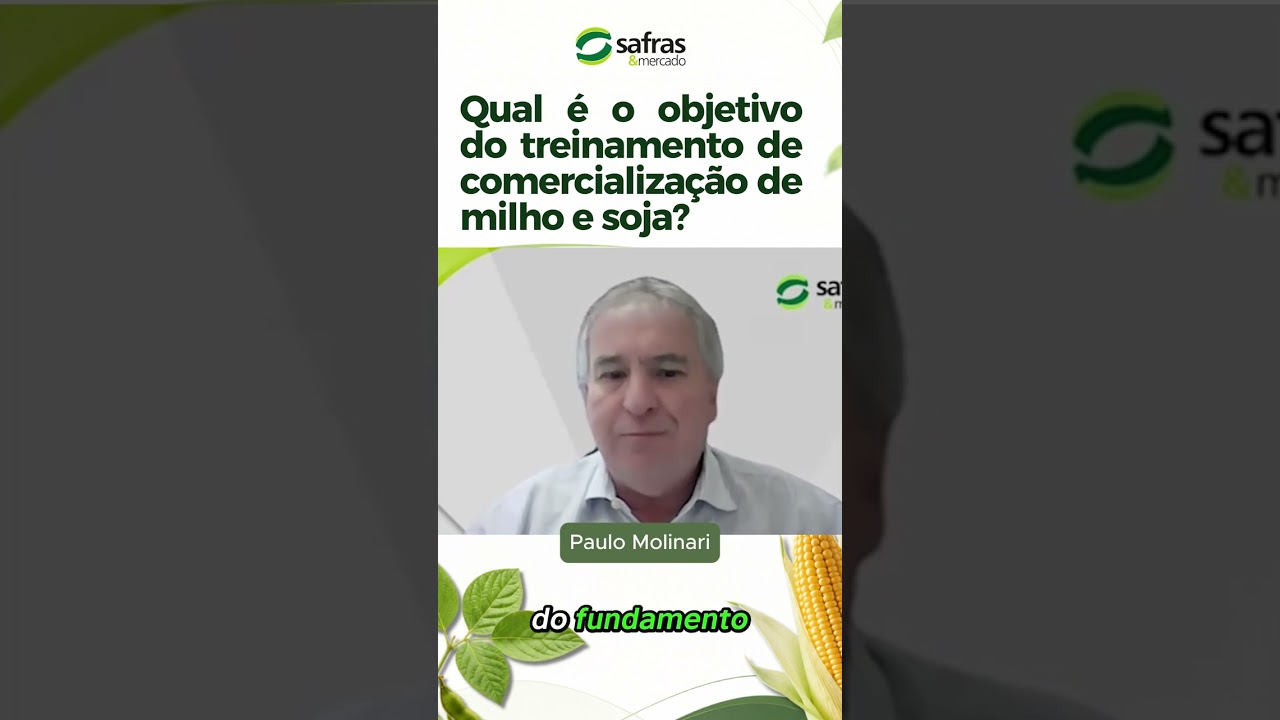 Qual é o objetivo do treinamento de comercialização de milho e soja?