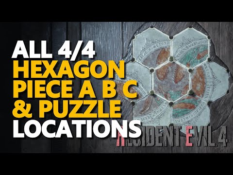 All Hexagon Piece A B C Puzzle Locations RE4 Remake