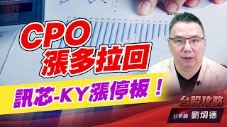 CPO漲多拉回，訊芯-KY漲停板！｜台股攻略｜劉烱德 (圖)
