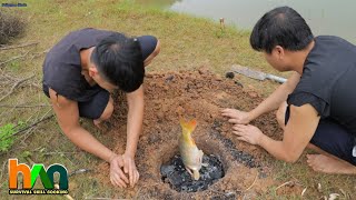 Download lagu Survival Skills - Primitive Life , Make Fish Traps With Tree Roots, Catch Big Carp-Cooking In Forest mp3