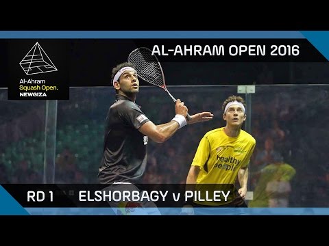 Squash: ElShorbagy v Pilley - Al-Ahram Open 2016 - RD 1 Highlights