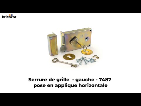 Serrure de grille en applique - horizontale à fouillot - 7487 VACHETTE