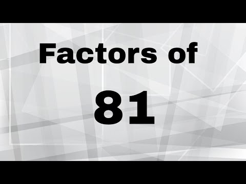 Factors of 81