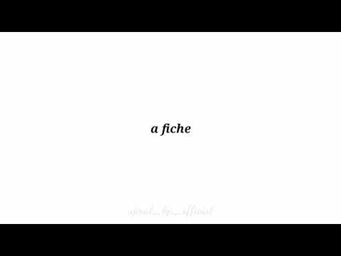How to pronounce "a fiche"
