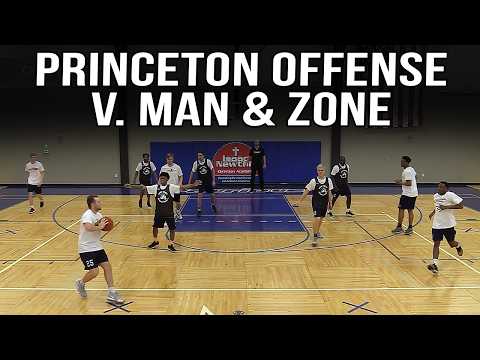 How To Use The Princeton Basketball Offense V Man & Zone | 2 Princeton Chin Series Plays