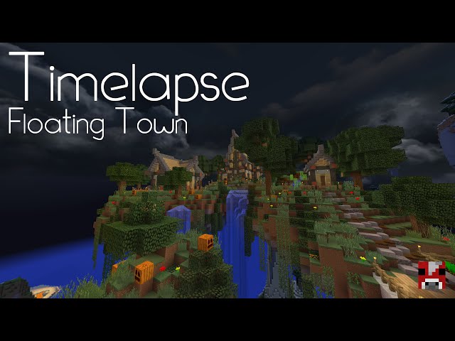 A Town on Floating Islands! Minecraft Map