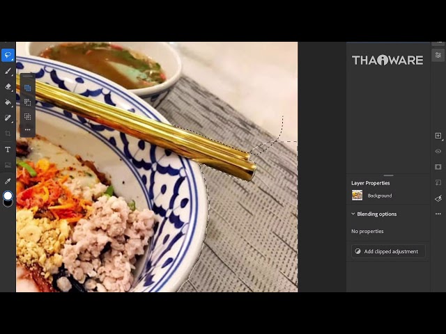   คลิปตัวอย่างการไดคัท Photoshop for iPad ด้วย Apple Pencil